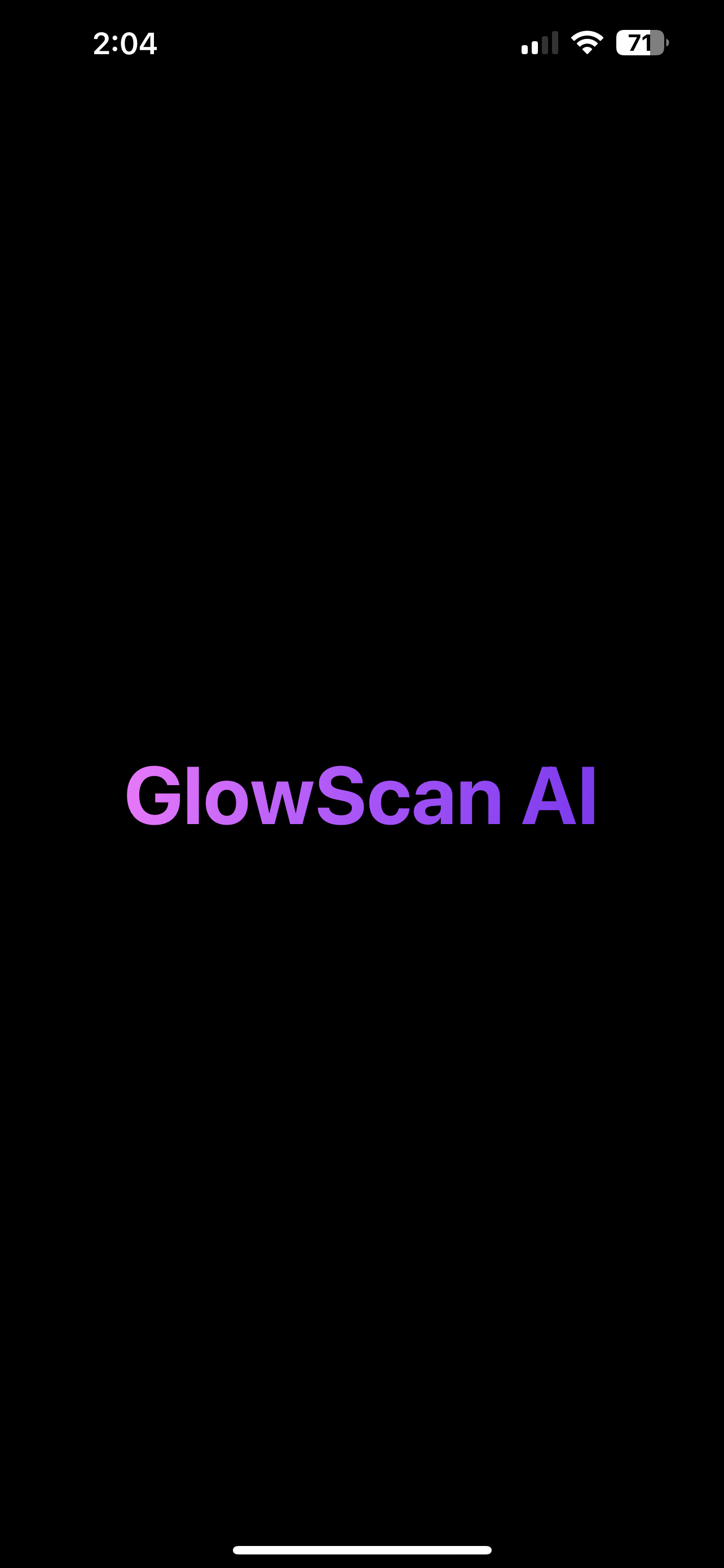 GlowScan AI App Interface
